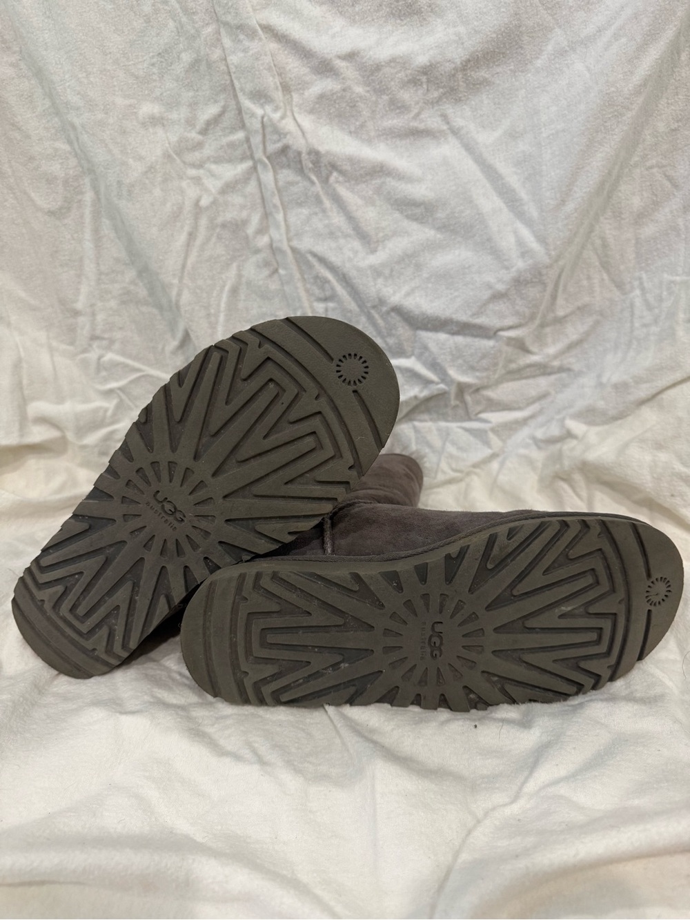 UGG Classic Short Suede Winter Boots - Charcoal Gray - Picture 4 of 5